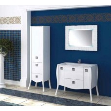 Мебель для ванной Aquanet Мадонна 90 белая с кристаллами Swarovski