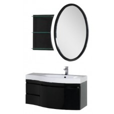 Мебель для ванной Aquanet Опера 115 черная с ящиком R