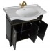Мебель для ванной Aquanet Валенса 90 черный краколет/золото