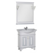 Мебель для ванной Aquanet Валенса 80 белый краколет/серебро