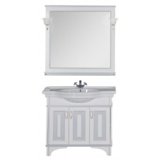Мебель для ванной Aquanet Валенса 100 белый краколет/серебро