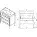 Мебель для ванной Caprigo Albion Promo 80 bianco-grigio с ящиками
