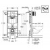 Комплект  Унитаз подвесной Cersanit Carina new clean on slim lift + Система инсталляции для унитазов Grohe Rapid SL 38772001 3 в 1 с кнопкой смыва