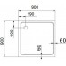 Поддон для душа Cezares Tray квадратный 90, акриловый
