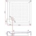 Поддон для душа Cezares Tray квадратный 85, акриловый