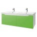 Мебель для ванной Dreja Color 125 2 ящика зеленый глянец