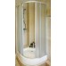 Душевой уголок GuteWetter Practic Round GK-401 100 см стекло матовое, профиль матовый хром