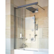 Шторка на ванну GuteWetter Slide Pearl GV-862 левая 110 см стекло бесцветное, профиль хром