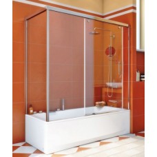 Шторка на ванну GuteWetter Slide Part GV-863B левая 150x70 см стекло бесцветное, профиль хром