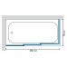 Шторка на ванну GuteWetter Practic Part GV-413 левая 150x70 см стекло бесцветное, профиль матовый хром