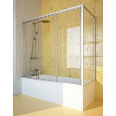 Шторка на ванну GuteWetter Practic Part GV-413 левая 165x70 см стекло бесцветное, профиль матовый хром