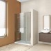 Душевая дверь в нишу GuteWetter Trend Door GK-863P левая 148 см стекло бесцветное Two, профиль хром