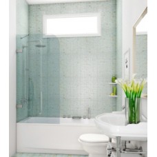 Шторка на ванну GuteWetter Trend Pearl GV-861A левая 80 см стекло бесцветное, фурнитура хром