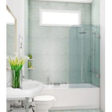 Шторка на ванну GuteWetter Trend Pearl GV-861A правая 80 см стекло бесцветное, фурнитура хром
