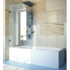 Шторка на ванну GuteWetter Lux Pearl GV-001A левая 60 см стекло бесцветное, фурнитура хром