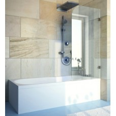Шторка на ванну GuteWetter Lux Pearl GV-001A правая 70 см стекло бесцветное, фурнитура хром
