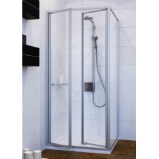 Душевой уголок GuteWetter Practic Square GK-402 левая 100x100 см стекло бесцветное, профиль матовый хром