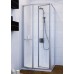Душевой уголок GuteWetter Practic Square GK-402 левая 100x100 см стекло бесцветное, профиль матовый хром