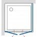 Душевой уголок GuteWetter Practic Square GK-402 левая 120x120 см стекло бесцветное, профиль матовый хром