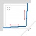 Душевой уголок GuteWetter Practic Square GK-433 90x90 см стекло бесцветное, профиль матовый хром