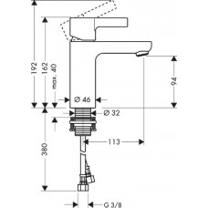 Смеситель Hansgrohe Metris S 31068000 для раковины