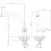 Смеситель Rossinka Y35-23 для кухонной мойки, серый