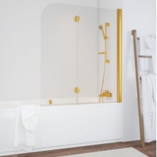 Шторка на ванну Vegas Glass E2V 0120 09 01 R профиль золото, стекло прозрачное