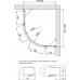 Душевой уголок Vegas Glass AFS-F Lux 120*80 09 01 L профиль золото, стекло прозрачное