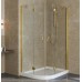 Душевой уголок Vegas Glass AFS-F Lux 120*80 09 01 R профиль золото, стекло прозрачное