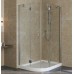 Душевой уголок Vegas Glass AFS-F Lux 120*80 08 01 R профиль глянцевый хром, стекло прозрачное