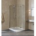 Душевой уголок Vegas Glass AFS-F Lux 80*90 08 01 L профиль глянцевый хром, стекло прозрачное
