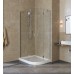 Душевой уголок Vegas Glass AFS-F Lux 80*90 07 01 L профиль матовый хром, стекло прозрачное