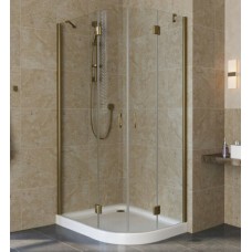 Душевой уголок Vegas Glass AFS-F Lux 80*90 05 01 L профиль бронза, стекло прозрачное