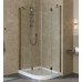 Душевой уголок Vegas Glass AFS-F Lux 80*90 05 01 L профиль бронза, стекло прозрачное
