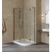 Душевой уголок Vegas Glass AFS-F Lux 80*90 05 01 L профиль бронза, стекло прозрачное