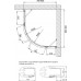 Душевой уголок Vegas Glass AFS-F Lux 80*90 05 01 L профиль бронза, стекло прозрачное